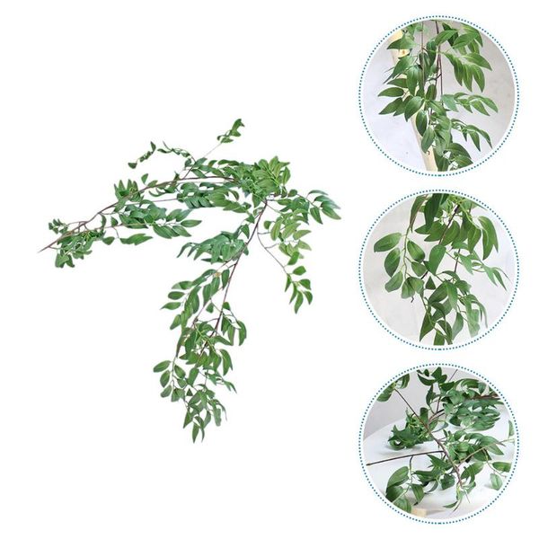 

decorative flowers & wreaths 1pc vivid false rattan ornament wall hanging decor wedding layout prop green