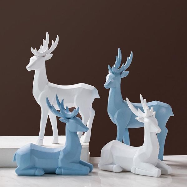 

decorative objects & figurines home decoration nordic creative elk resin living room tv cabinet wine office desktop