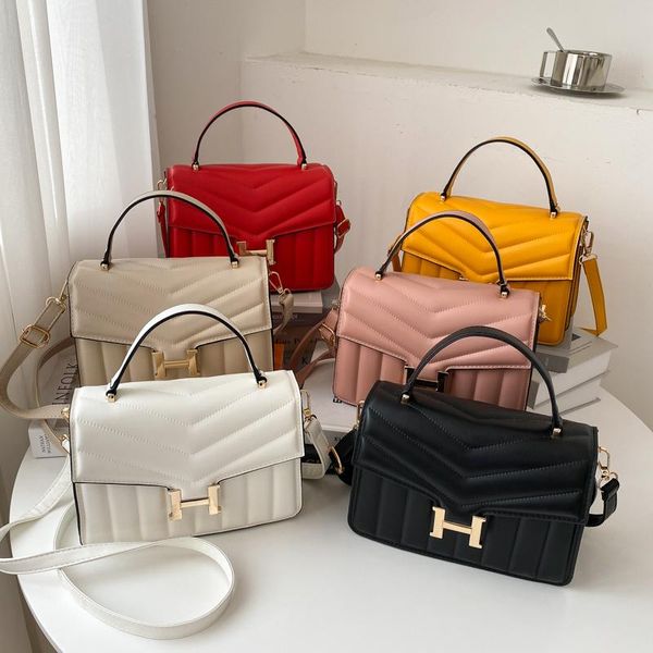 

evening bags fashion strip chain shoulder crossbody bag for women 2021 main messenger female solid color handbags and purses qualited