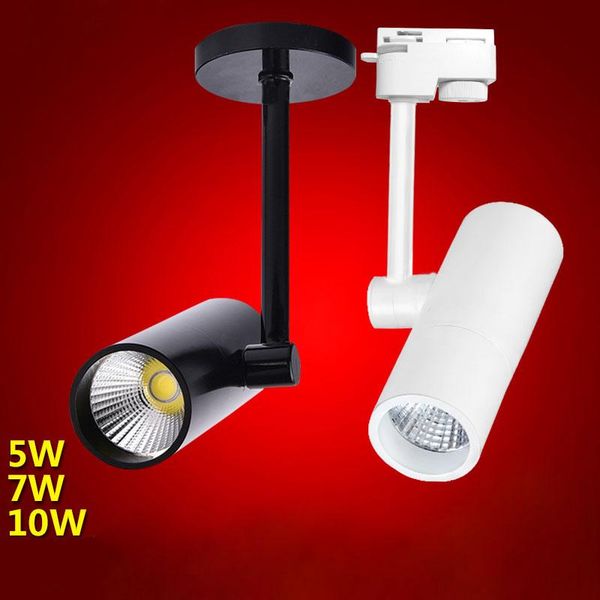 

10pcs/lot wholesale retail 5w 7w 10w cob led track light spot wall lamp spotlight tracking ac110v/240v 2wire lights
