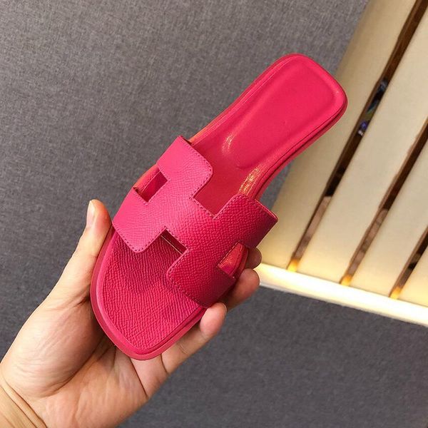 

luxury designer sandals woman slippers flat slides summer shoes big size 41 42 43 chaussure femme sandalias de las mujeres n02, Black