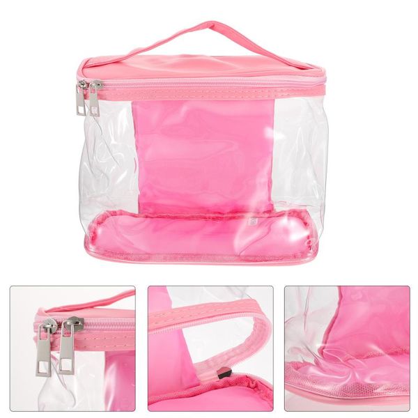 

storage bags waterproof cosmetic bag travel transparent toiletries handled pouch