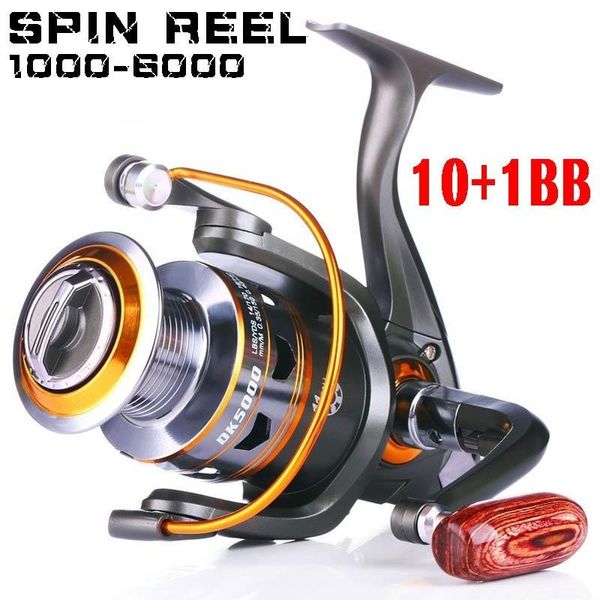 

metal spinning fishing reels 11bb left/right 1000-6000 series for carp trout bass saltwater freshwater baitcasting