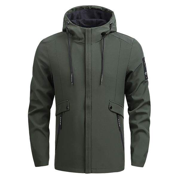 

thickmilitary shark skin soft shell jackets men tactical windproof waterproof jacket men army combat jackets mens hooded bomber 211103, Black;brown