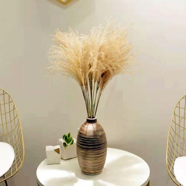 

30pcs real dried pampas grass flowers bunch public wedding natural phragmites party decoration home accessories decorative & wr