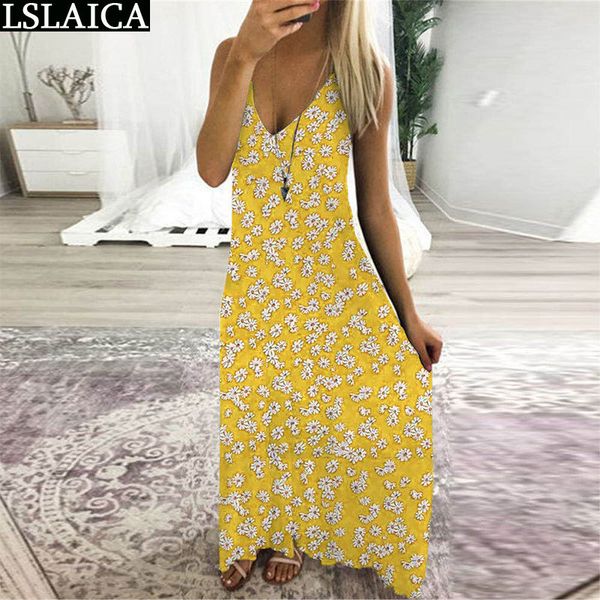 

women dress sleeveless high waist floral print loose casual elegant female beach holiday party summer for 210520, Black;gray