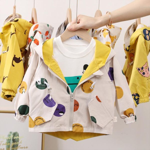 

baby clothes kids jacket printing cute girls trench outerwear boys windbreaker coat children jackets2233, Blue;gray
