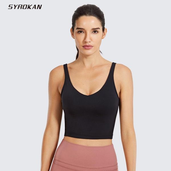 

women's longline sports bra wirepadded yoga bras workout running crop tank gym clothing, White;black