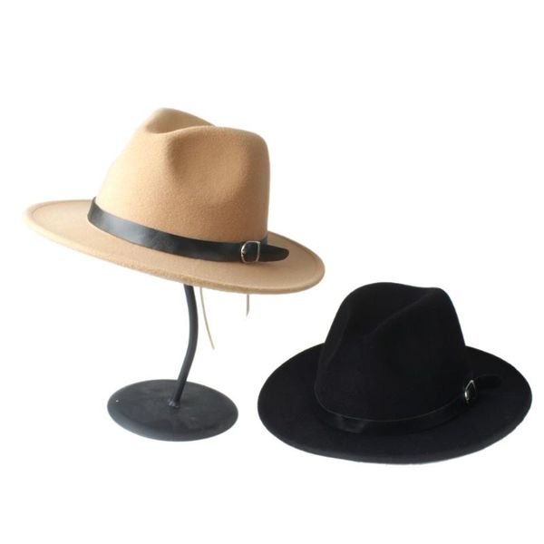 

stingy brim hats summer men's women's chapeu feminino sun hat with wide leather band jazz cap panama fedora beach sunhat 20, Blue;gray