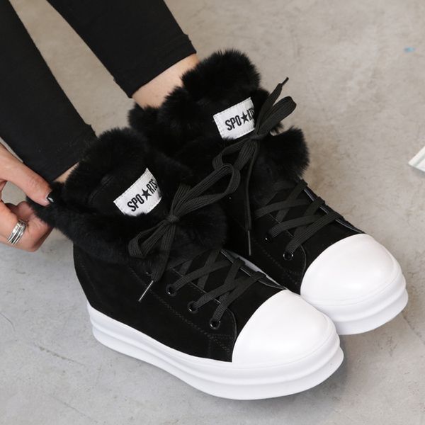 

boot fashions of female skin ankle snow boots and fall shoes1415 4gja, Black