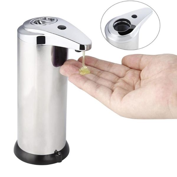 

liquid soap dispenser 2 pieces automatic gel hand induction touchless with ir sensor stainless steel container