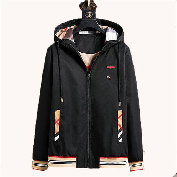 

classic print men's jacket instagram fashion hoodie trench designer women's casual dust-proof clothing fall personality charm zppe, Black;brown