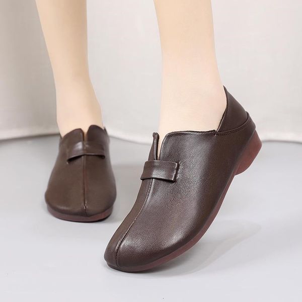 

sandals 2021 fashion flats women shoes for woman round toe mid heel black brown basic flat size 35-40 6d3s