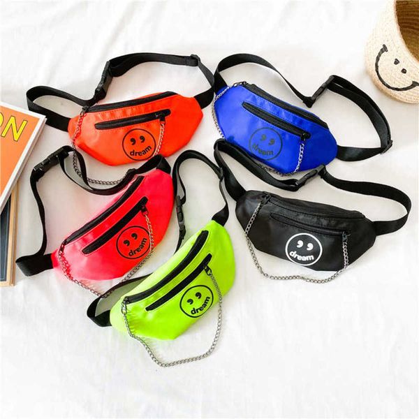 

bag smiling face children's bag cute little satchel net red korean light chest boy girl waist foreign style