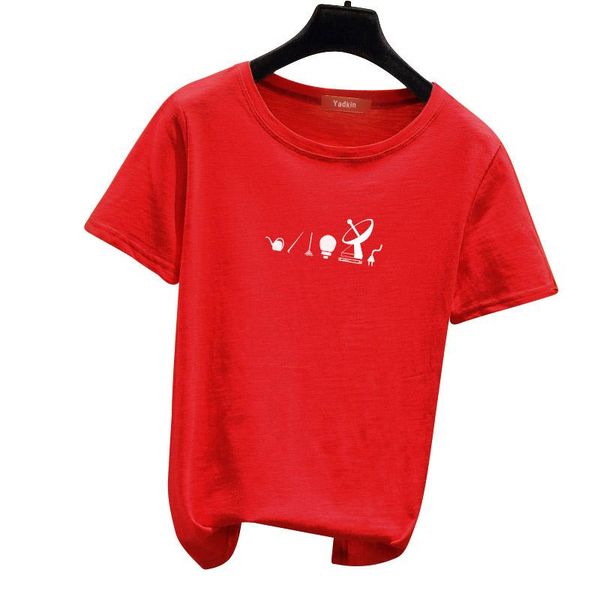 

women's t-shirt 2021 classic soft summer casual breathable short sleeve, White