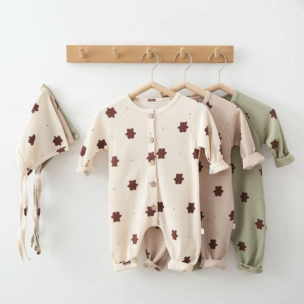 

jumpsuits 0-24m born baby boy girl romper long sleeve autumn winter clothes pajama cotton cute jumpsuit pography outfits, Blue