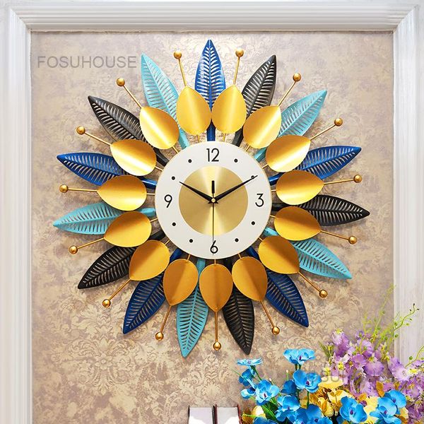 

wall clocks watch american light luxury clock living room household fashion creative north european style personalized art