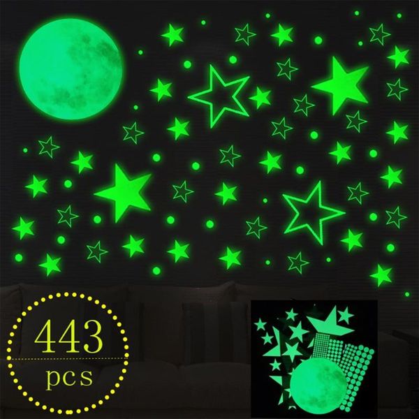 

shine in the luminous moon star wall stickers fluorescent sticker