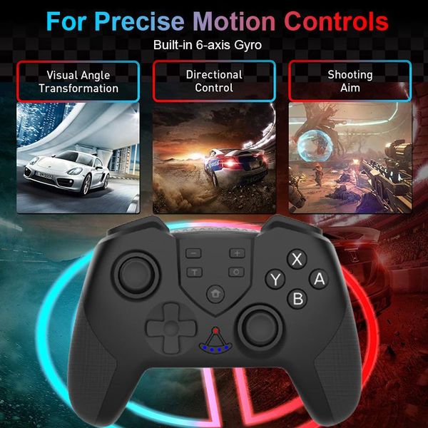 

game controllers & joysticks wireless bluetooth-compatible gamepad for n-sl host n-switch switch pro usb joystick with vibration/gyroscope f