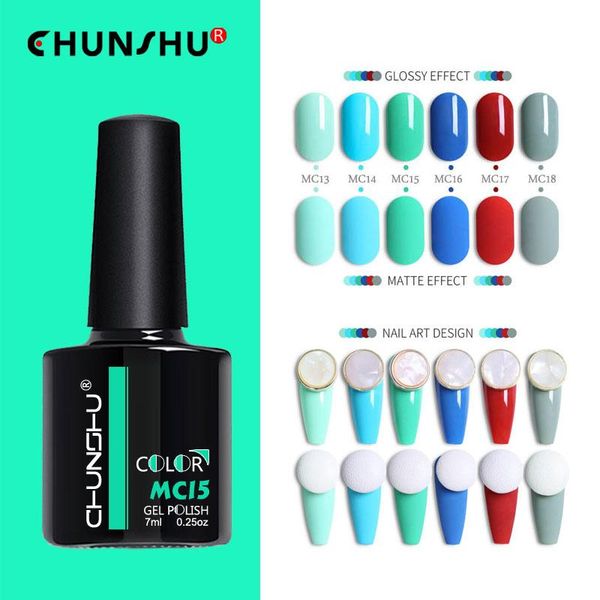 

nail gel polish kit 7ml hybrid varnishes 6pcs soak off uv led nails varnish set for manicure tools art gels, Red;pink