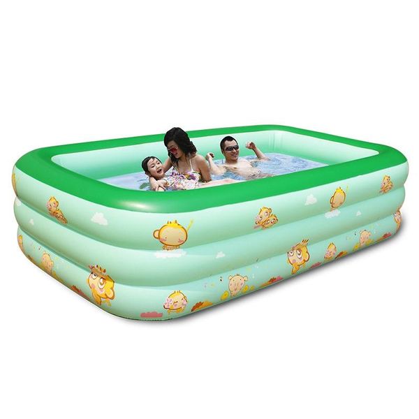 

3m large pool 3 layer children family portable splashing sand baby tub inflatable swimming kid bathtub 305x180x75cm & accessories