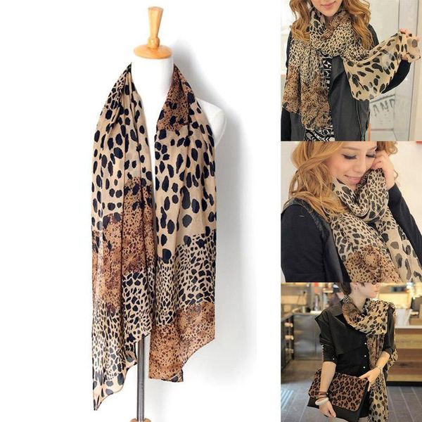 

scarves 1 pcs fashion leopard chiffon scarf european and american large shawl women's long, Blue;gray