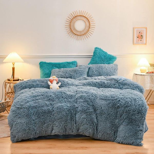 

bedding sets 2021 autumn and winter product mink flannel thickened warm crystal velvet sheet duvet cover set