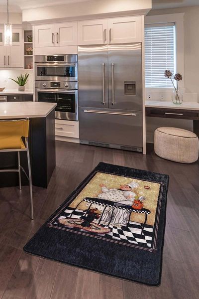 

carpets chef dekorative non-slip sole kitchen area rugs carpet modern printed floor livingroom for home decor