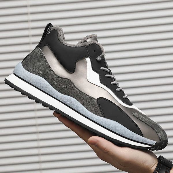 

men's sho winter korean psh warm versatile youth sports men's casual thick soled
