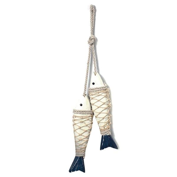 

tapestries natural wood fish wall decoration handcraft mediterranean art coastal wooden hanging decor