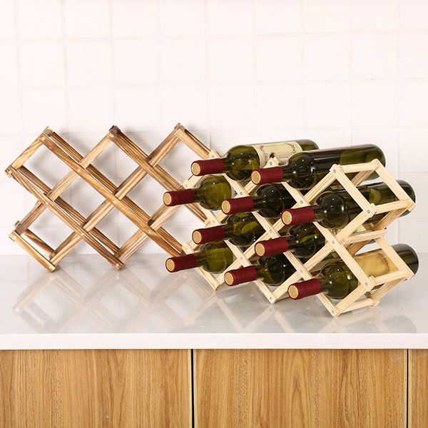 

creative folding red wine rack wooden durable grape liquor holder home supply cabinet display storage racks holders hooks & rails