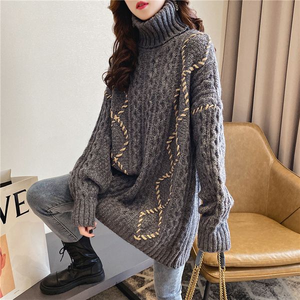 

women's sweaters saleqi women's high-necked blouses for long-knit jumpers, gray pullovers bandage christmas sweaters pull femme hi, White;black