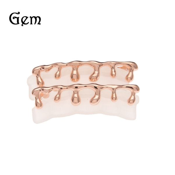 

hip hop gold lava copper men's teeth set, Silver