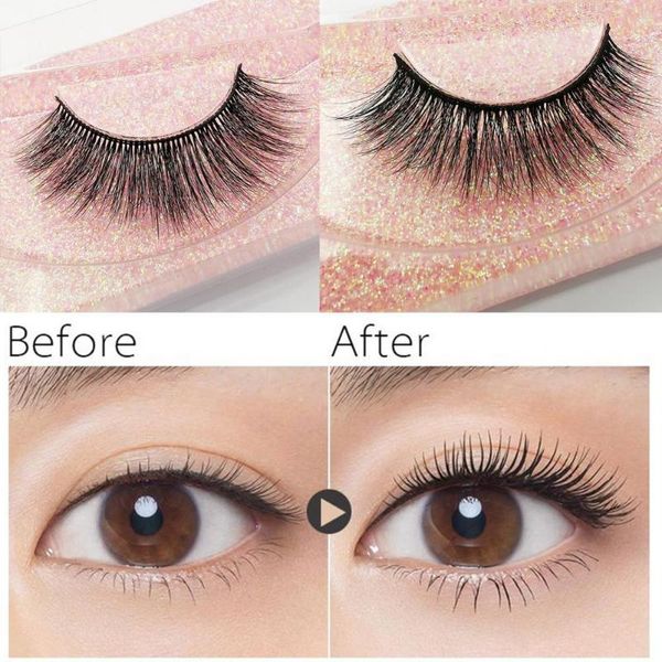 

pairs false eyelash soft long curly mink hair makeup eye lash for girl eyelashes