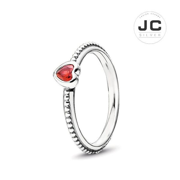 

wedding rings jc fashion charm 925 sterling silver ring original copy ring, for women men's jewelry gift gold red heart, Slivery;golden