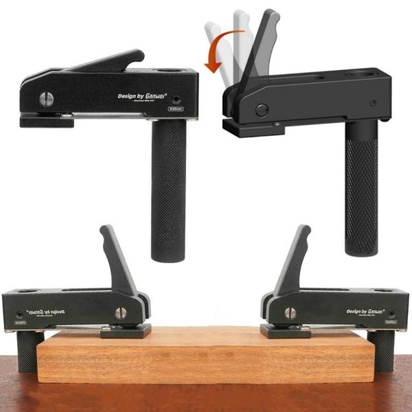 

professional hand tool sets 2 pack 19mm/20mm dog hole quick acting hold down clamp woodworking deskclip adjustable frame fast fixed fixt