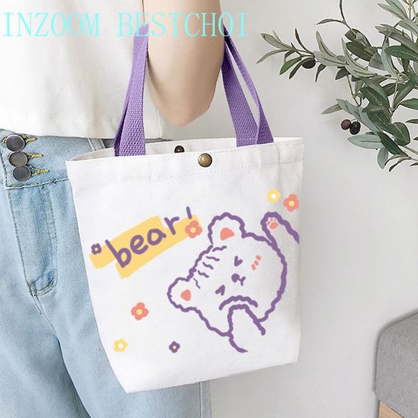 

evening bags female art korean student handbag shopping leisure all-match lady canvas bag multifunctional cartoon fashion