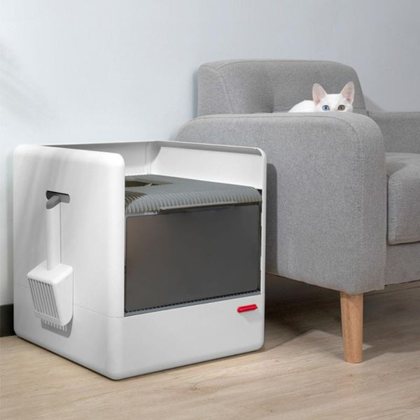 

other cat supplies litter box fully enclosed design with scoops luxury splash-proof big bedpans sand toilet training
