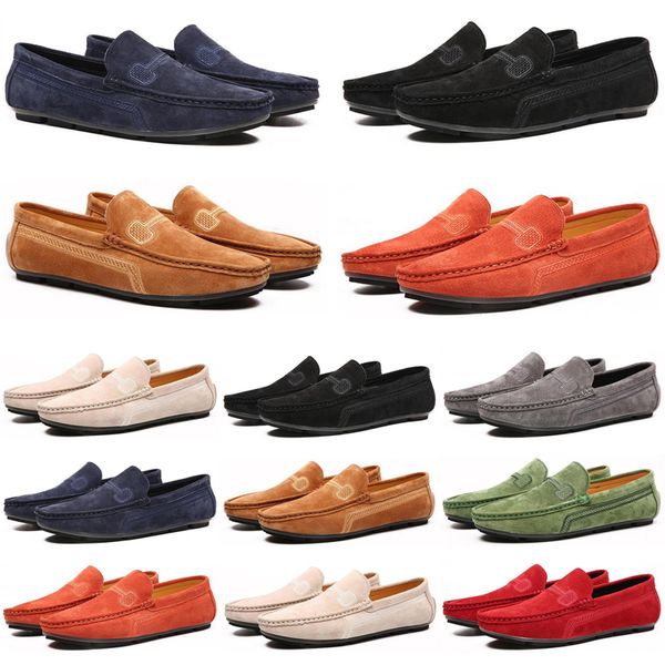 

luxury men casual shoes black red loafers outdoor flat slip on fashion mens trainers sneakers size 40-47 color13