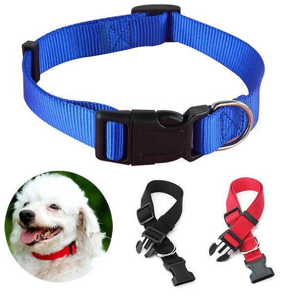 

dog collars & leashes nylon pet collar red/black/blue necklace chain xs/s/m/l