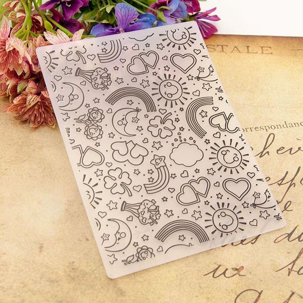 

craft tools pcs star moon pattern embossing template rectangle transparent multi purpose diy scrapbooking for wedding decoration