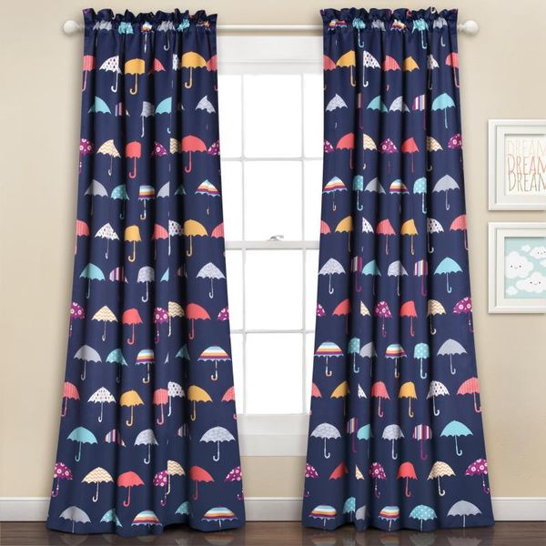

curtain & drapes room darkening fun creative umbrellas prints window panel sparkling colors pattern curtains