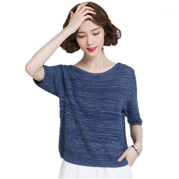 

women's sweaters 2021 summer women mesh pullover fashion air condition short sleeve pull femme hiver elegant ladies knitwear, White;black