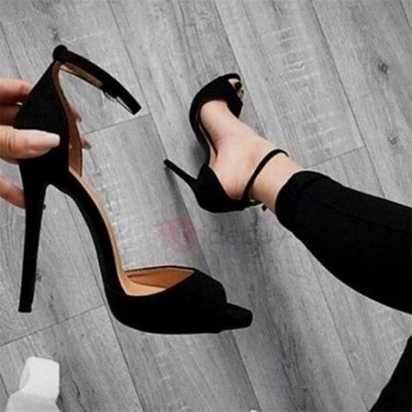 

sandals 11.5cm platform high heels summer ankle strap open toe gladiator party dress women shoes size 42, Black