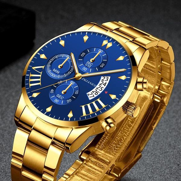 

wristwatches 2021 mens fashion watches luxury men business casual stainless steel quartz wrist watch male calendar clock relogio masculino, Slivery;brown