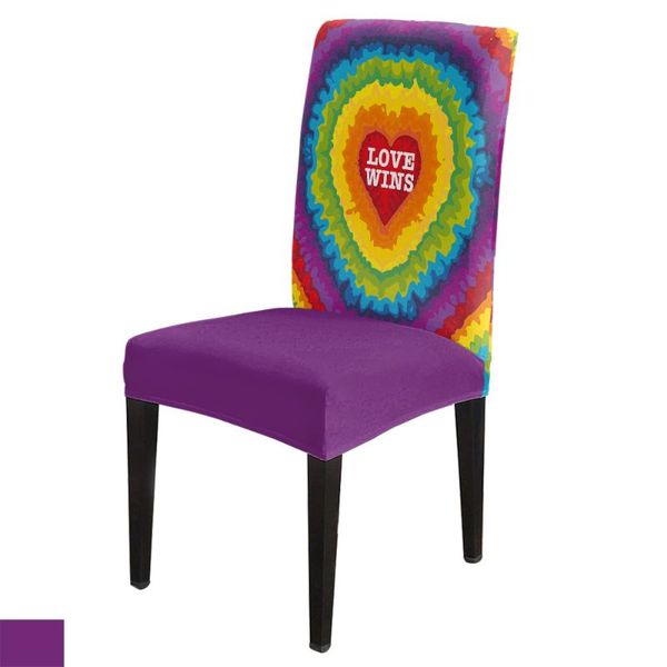 

chair covers dining rainbow love wins cover spandex elastic el wedding supplies