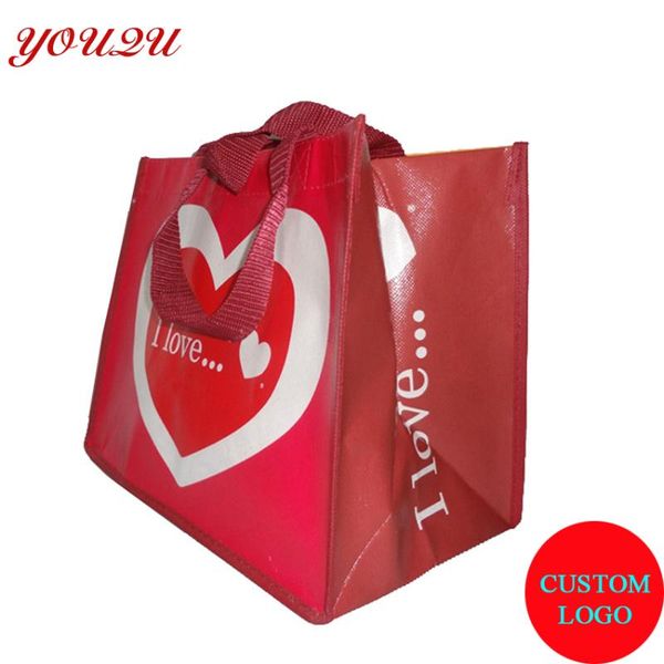 

shopping bags 120g pp non woven glossy lamination bag can by air or sea