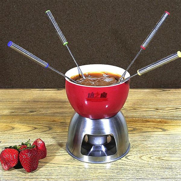 

forks dessert fork kitchen baking tool stainless steel 6pcs/set cheese chocolate pot fruit home tools