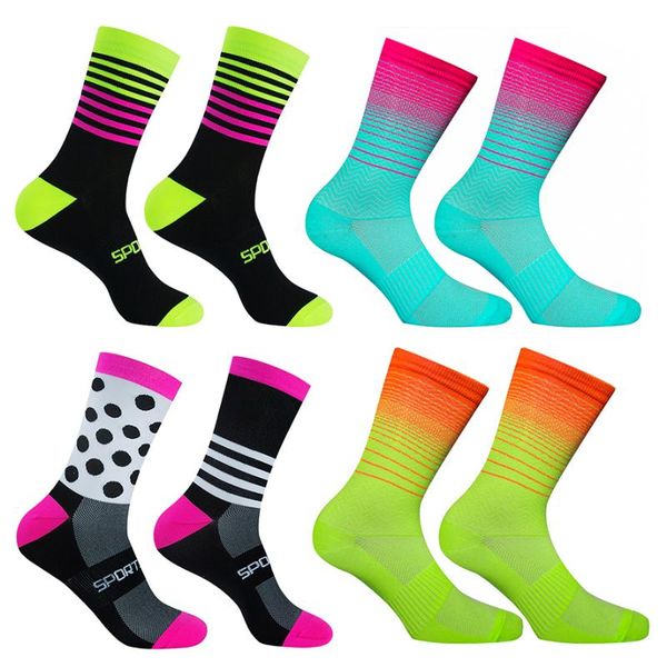 

sports socks sport cycling men outdoor bike footwear for road running basketball, Black