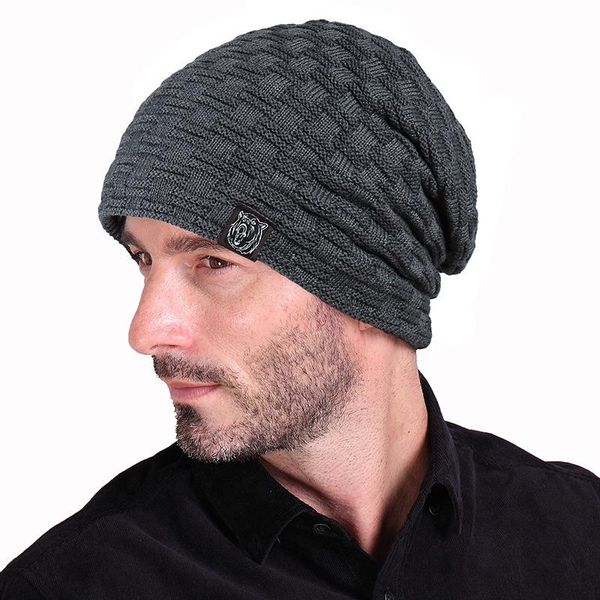 

hats, scarves & gloves sets 2021 autumn/winter hat men's fleece warm knit thickened wool outdoor ski cap cold ear protectors l03, Blue;gray